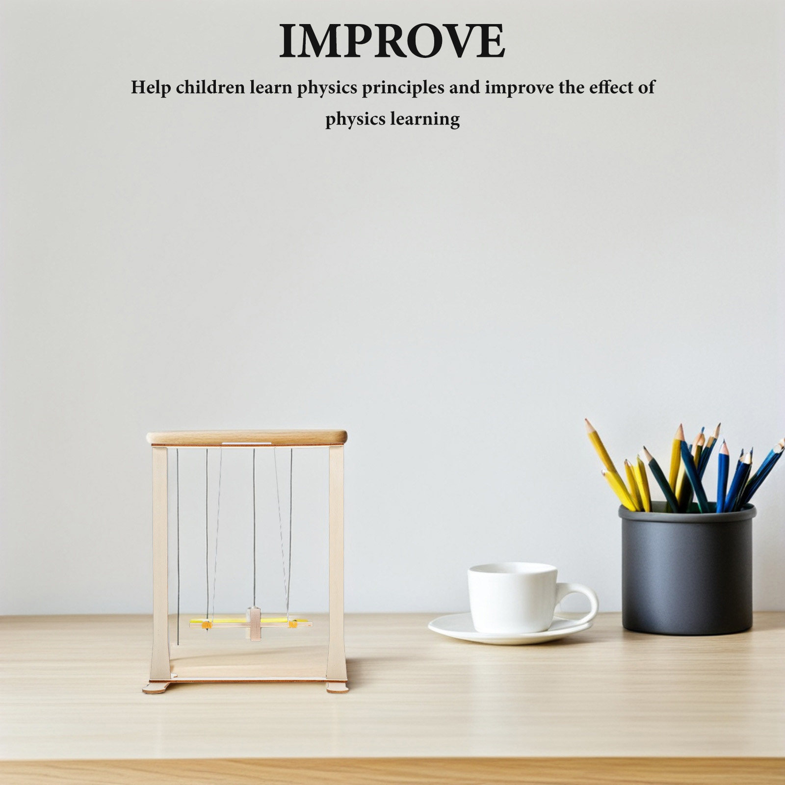 Science Project Kit - مجموعة تجارب ماكسويل للجاذبية الخشبية، أداة